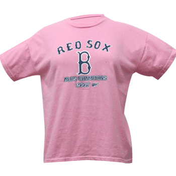 2007 Womans ALCS Champs Pink T-Shirt by SAG 07PLAY055