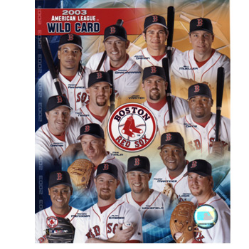 2003 Redsox wild card glossy photo 7607