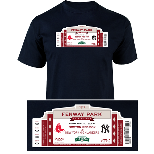 Fenway 100 4/20/12 Ticket T-Shirt FTA0033