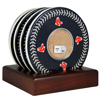 Navy 4 Pack Fenway Dirt Coasters with Stand MEM0004