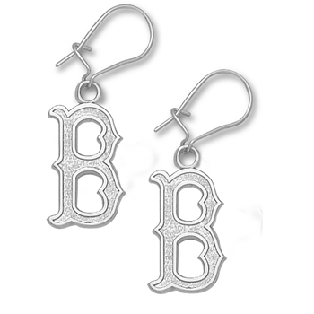 "B" Logo Silver Dangle Earrings RSO009ERD-SS