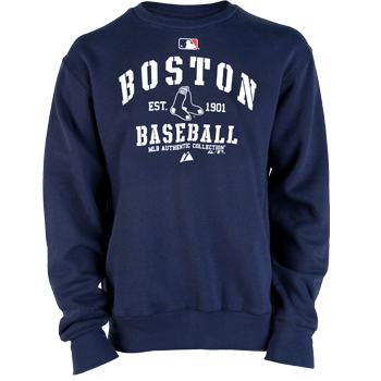 Navy Classic Print Crewneck SA0079
