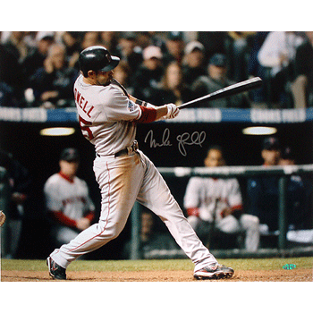 Mike Lowell Autographed 2007 World Series Road Swing 16x20 Photograph SSC0037