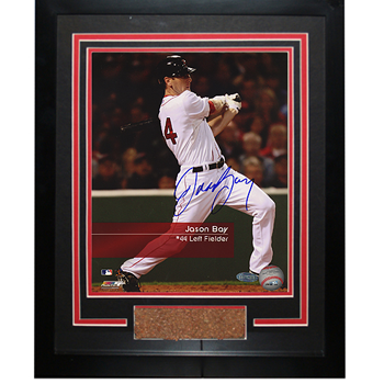 Jason Bay Red Sox 'Feel The Game' Framed Dirt Collage Photograph SSC0102
