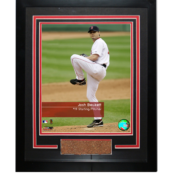 Josh Beckett #19 Red Sox Feel The Game Framed 11x14 Dirt Collage SSC0103