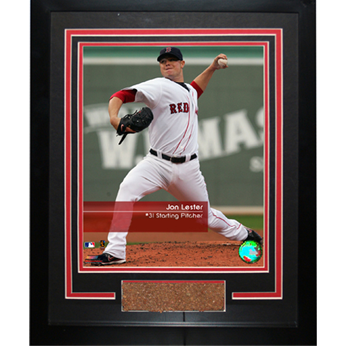 Jon Lester #31 Red Sox Feel The Game Framed 11x14 Dirt Collage SSC0105
