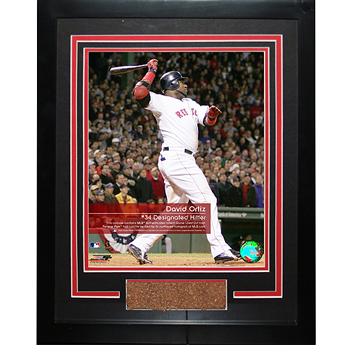 David Ortiz #34 Red Sox Feel The Game Framed 11x14 Dirt Collage SSC0108