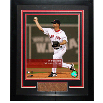 Tim Wakefield #49 Red Sox Feel The Game Framed 11x14 Dirt Collage SSC0112
