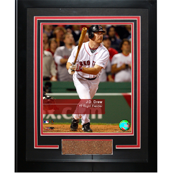 JD Drew #7 Red Sox Feel The Game Framed 11x14 Dirt Collage SSC0146
