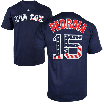 Pedroia Stars & Stripes Player T-Shirt TA0257