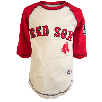 Kids Milestone Red/Natural 3/4 Sleeve Raglan TY0137
