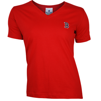 Women's Red V-Neck w/ B WT0104