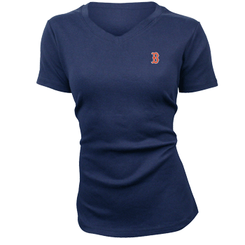 Women's Navy V-Neck w/ B WT0108