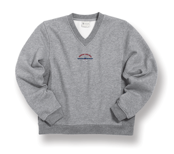 V-Neck Ash Ladies Sweatshirt with crossed bats SA0066