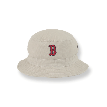 Natural Bucket Hat w/ Red B H0210
