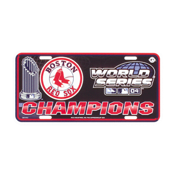 World Series Champs Black License Plate 8664