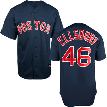 09 Replica Alternate Navy Jersey Ellsbury JEA0336