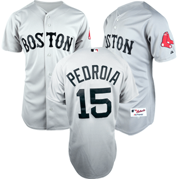 09 Authentic Road Jersey Pedroia JEA0430
