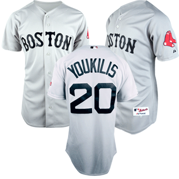 09 Authentic Road Jersey Youkilis JEA0431