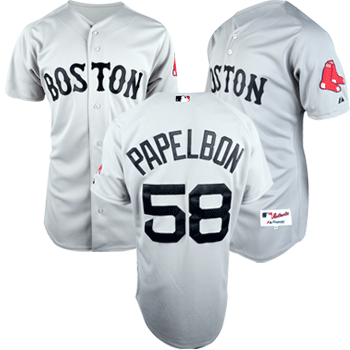 09 Authentic Road Jersey Papelbon JEA0435