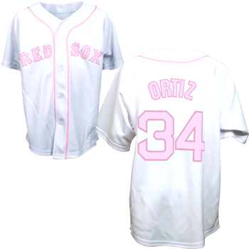 Kids White with Pink Ortiz Jersey JEY0009