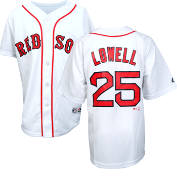 Kids White with Red Lowell Jersey JEY0160
