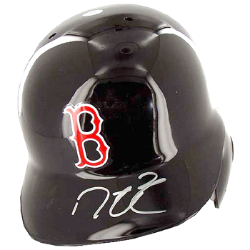Dustin Pedroia Autographed Batting Helmet SSC0027