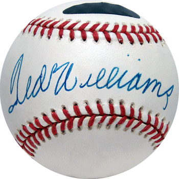 Ted Williams Autographed AL Baseball MEM0028