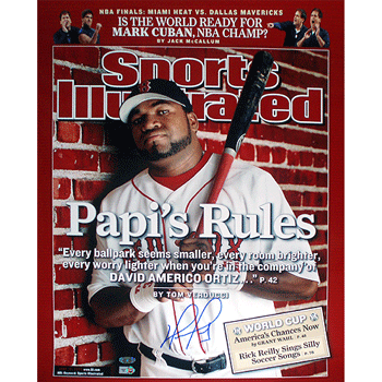 David Ortiz Autographed "Papi's Rules" Sports Illustrated Cover 16x20 Photograph SSC0048