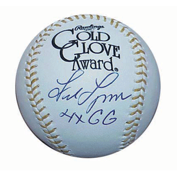 Fred Lynn Signed Gold Glove Ball MEM055