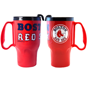 Red Plastic Travel Mug N0760