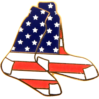 American Flag 2 Sox Pin PIN0704