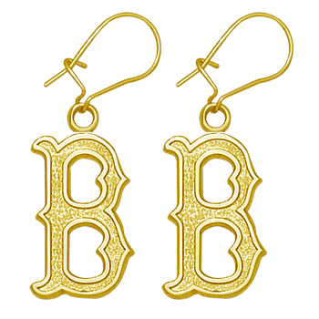 "B" Logo 10K Gold Dangle Earrings RSO009ERD-10K