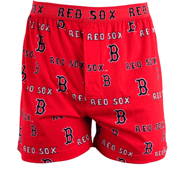 Red Scroll Printed Knit Boxers SH0146
