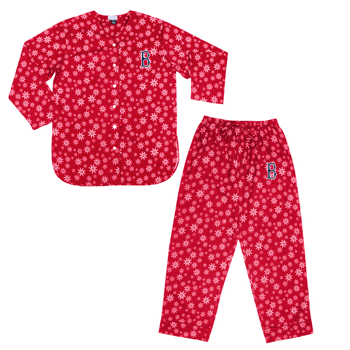 Red Snowflake Flannel Pajama Set SH0250