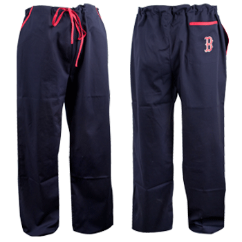 Navy Solid B Logo Scrub Pants SH0263
