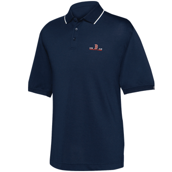 C&amp;B Navy Fenway Park Tipped Polo TA0044