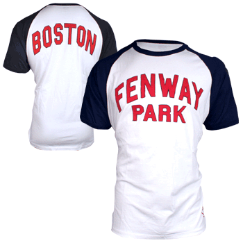 47Brand White/Navy Fenway Baseball T-Shirt TA0521