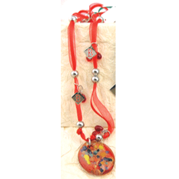Touch Red Ribbon Necklace TJ003