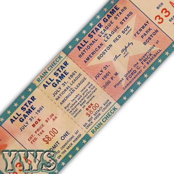 1961 MLB All-Star Game Mega Ticket TMT0004