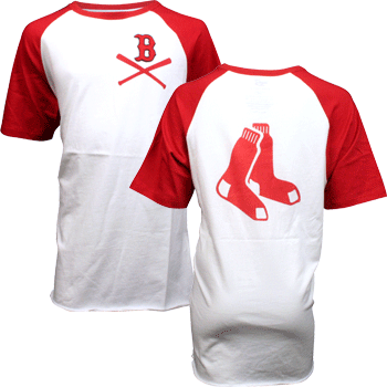 Kids 47Brand White/Red Baseball T-Shirt TY0121