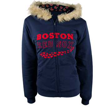 Young Ladies Navy Sherpa Lined Full Zip Jacket WF0108