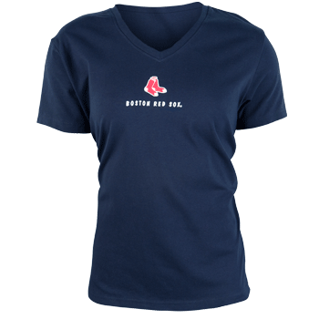 Ladies Navy V-Neck 2 Sox Tee WT0025