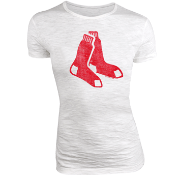 Ladies 47Brand White 2 Sox Scrum T-Shirt WT0113