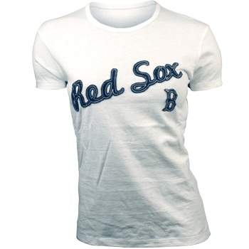 Ladies 47Brand White Script Fieldhouse T-Shirt WT0567