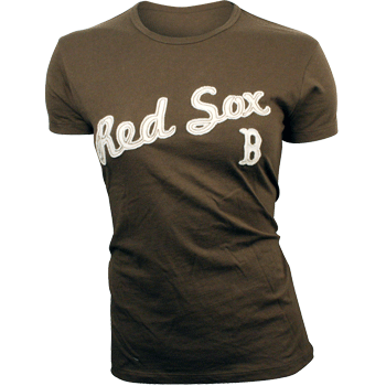 Ladies 47Brand Chocolate Fieldhouse Script T-Shirt WT0568