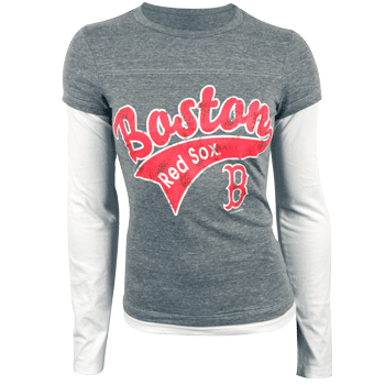 Young Ladies Grey Tri-Blend 2-Fer WT0598